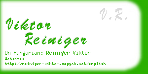 viktor reiniger business card